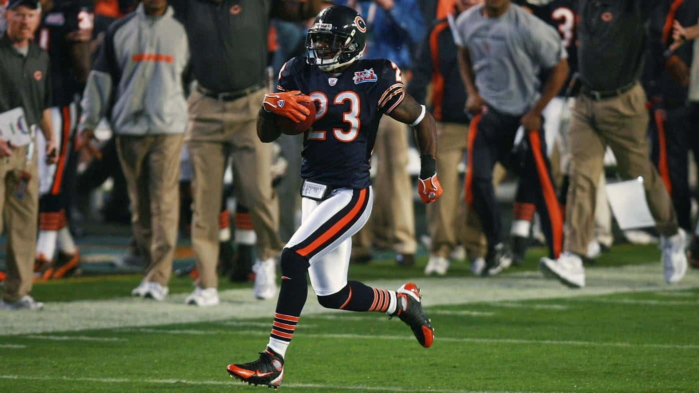 Devin Hester Juoksee Kentällä Taustakuva