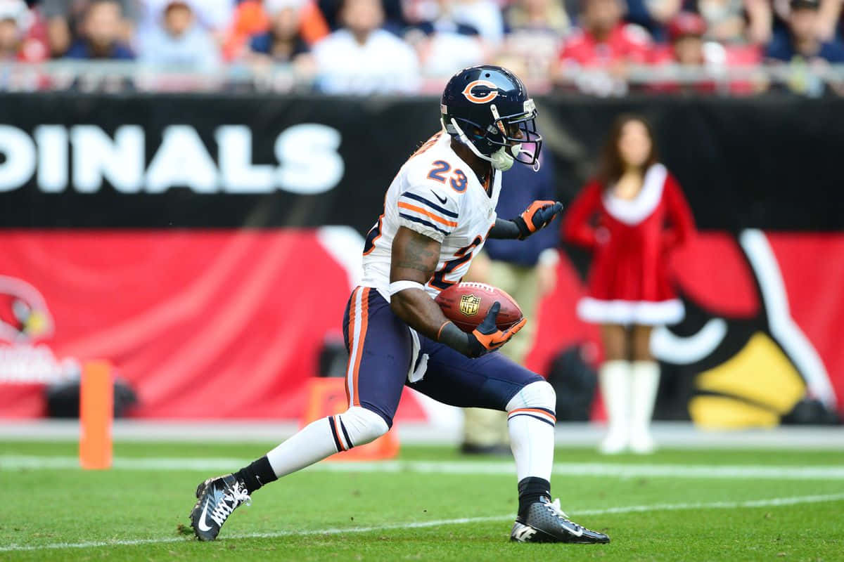 Devin Hester Løper På Feltet Bakgrunnsbildet