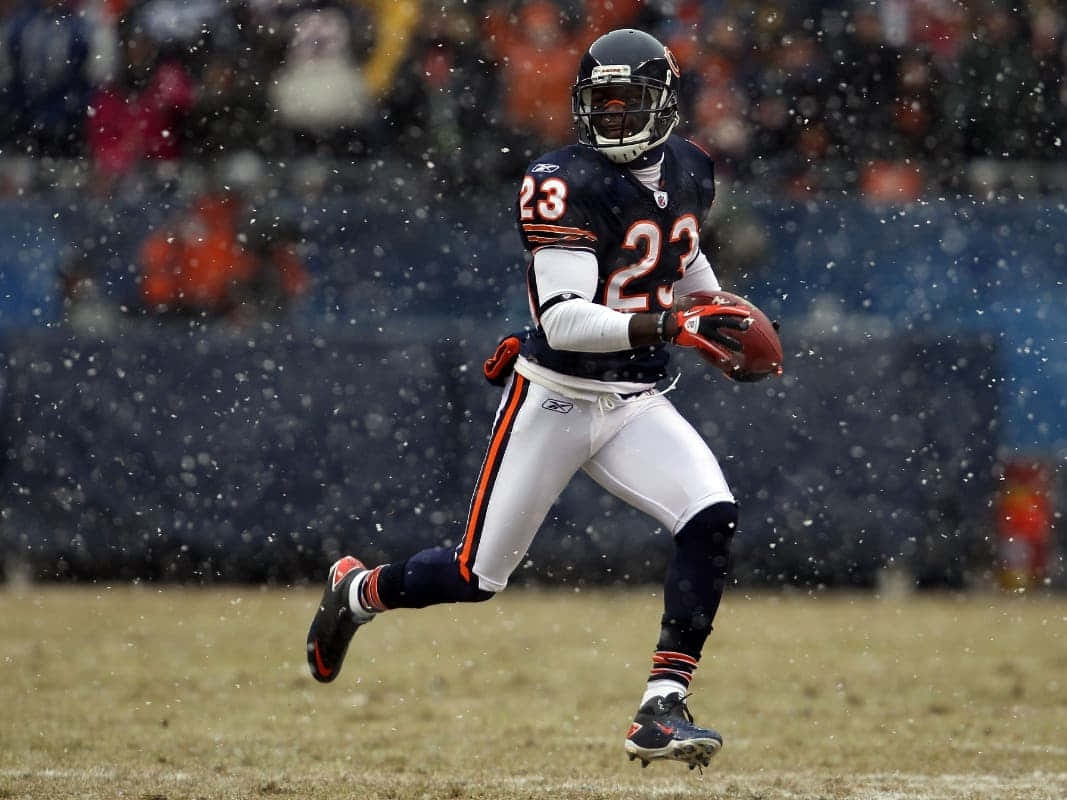 Devin Hester Snowy Game Action Wallpaper