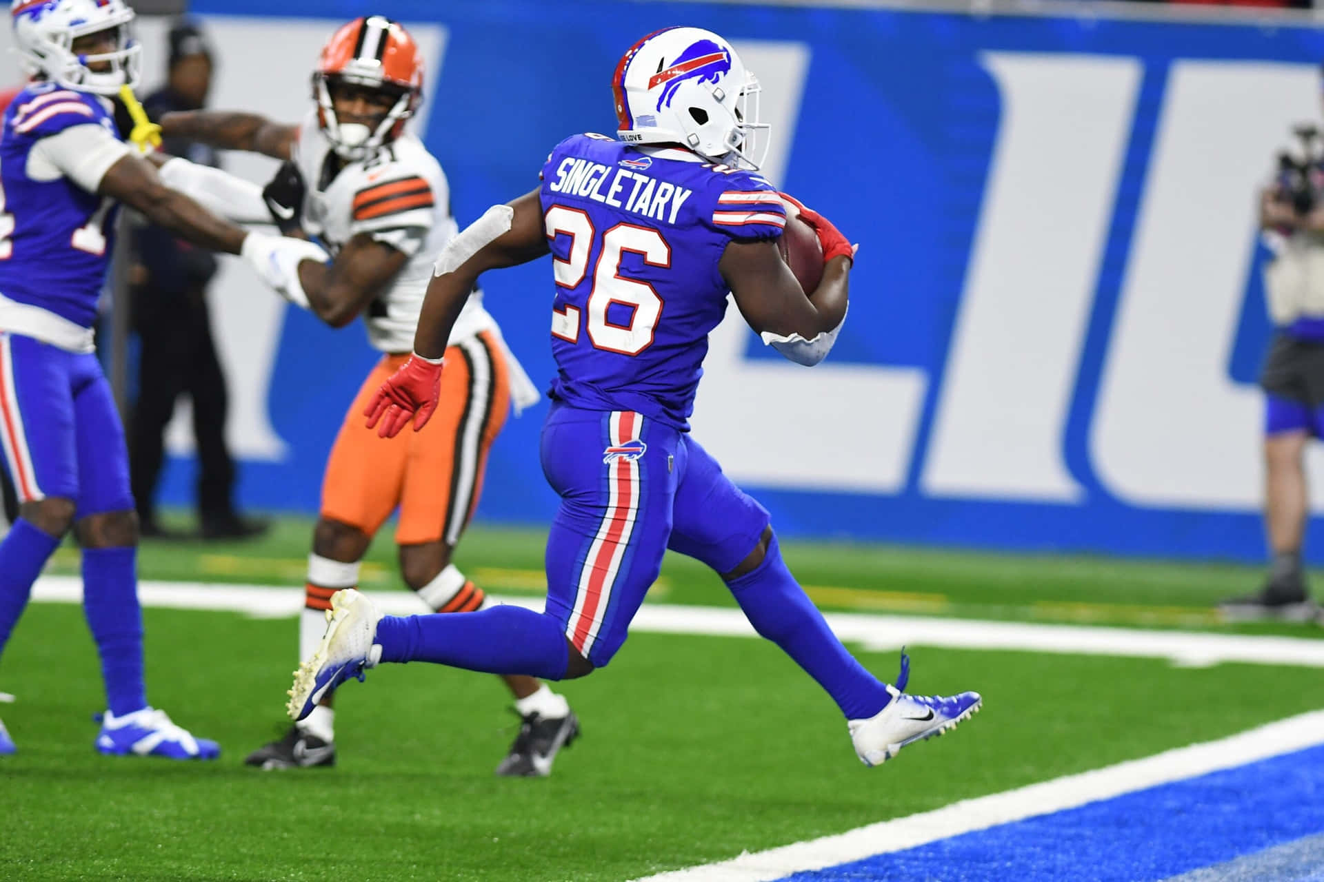 Devin Singletary Buffalo Bills Action Run Wallpaper