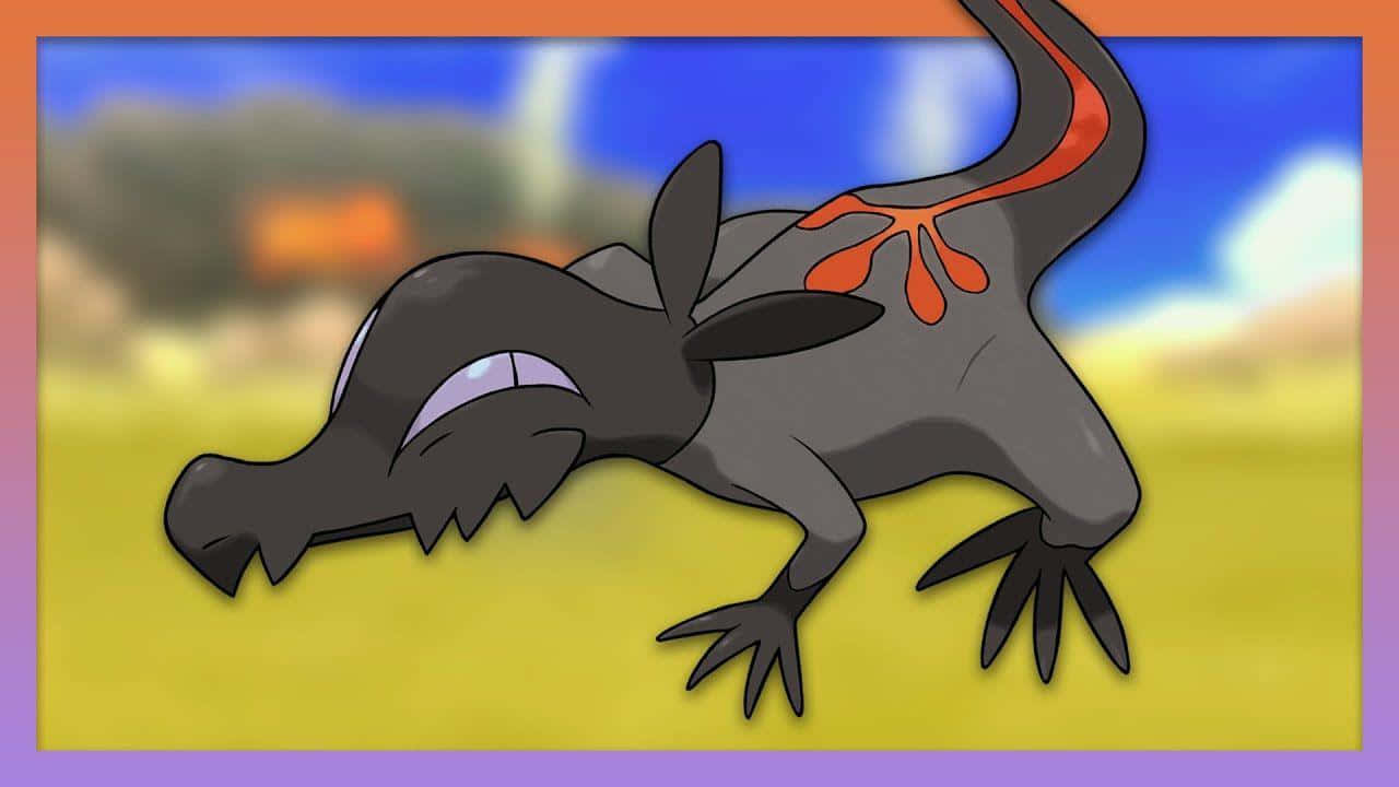 Salandit - The Toxic Lizard Pokémon in Action Wallpaper