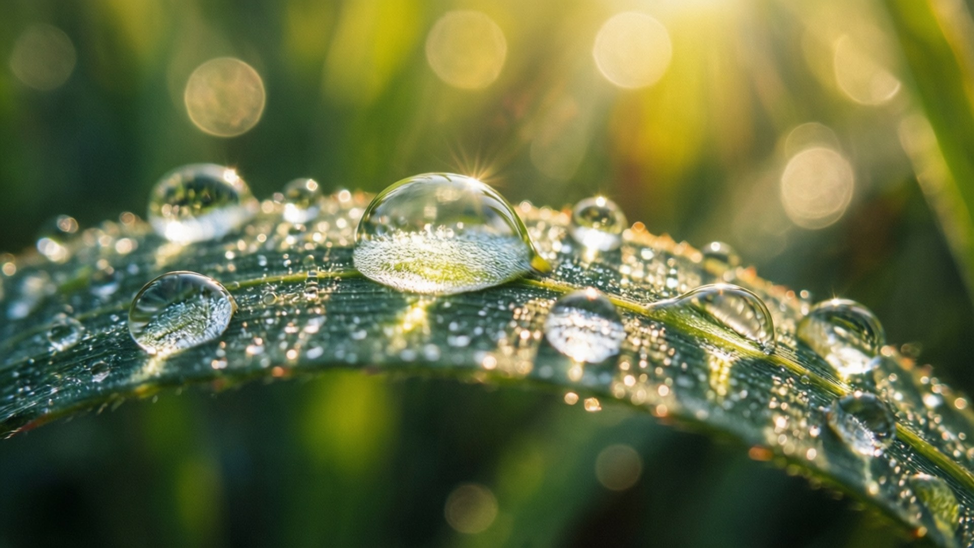 Goutte de Rosée Feuille Fonds d'écran
