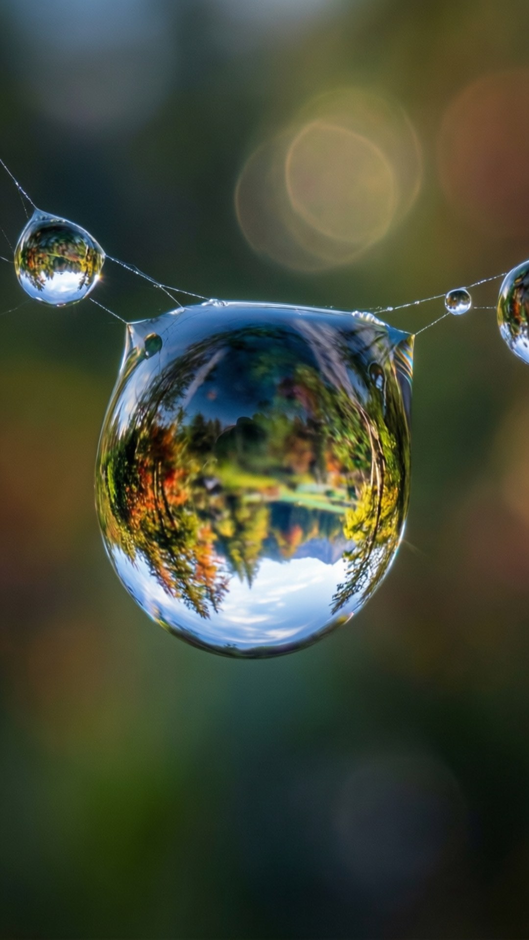 Tautropfen-Reflexionsnetz Wallpaper
