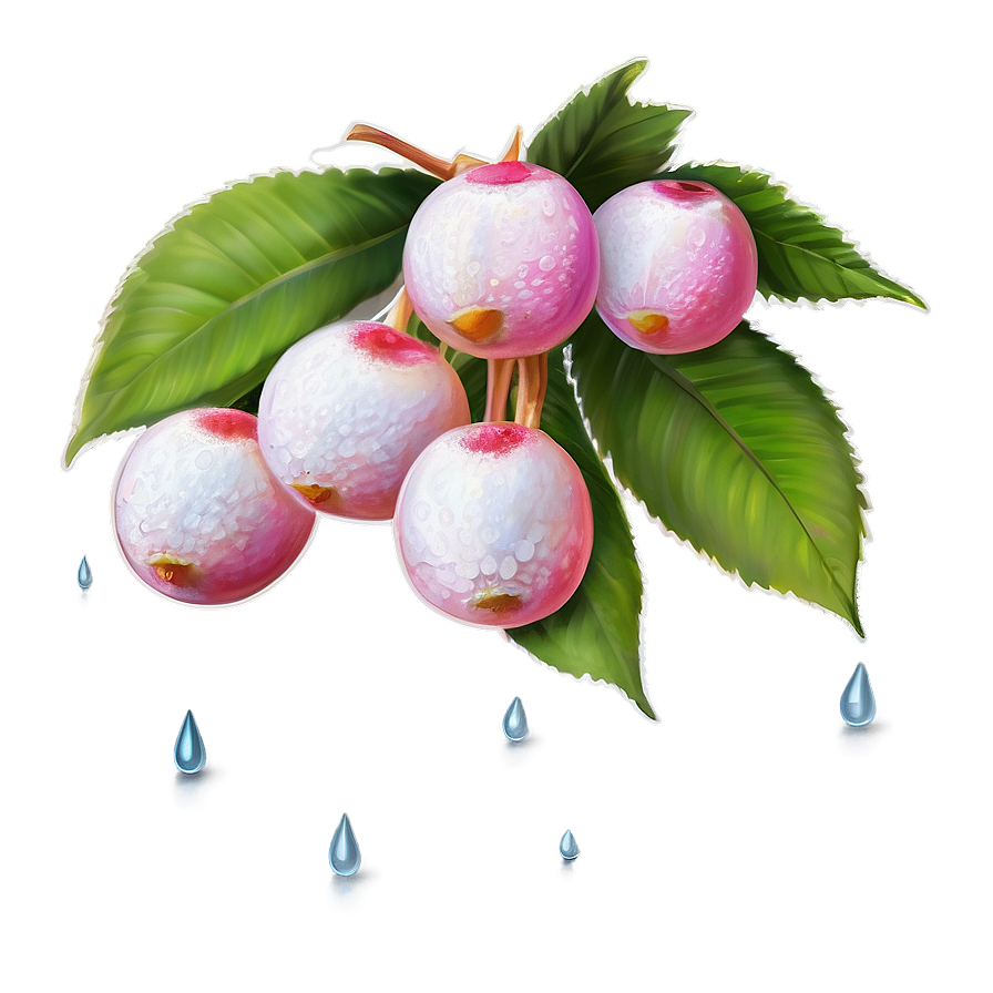 Dewy Fresh Lychee Png 06252024 PNG