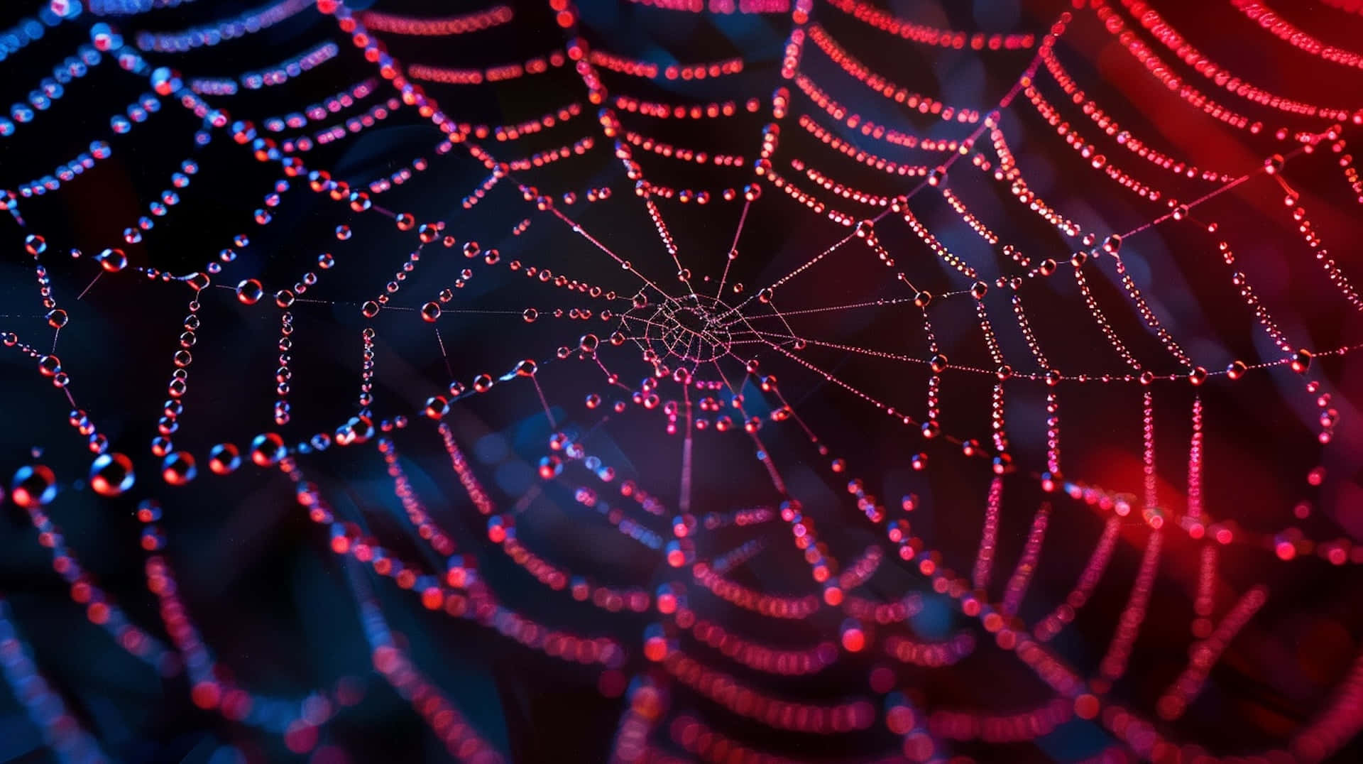 Dewy Spider Web Abstract Wallpaper