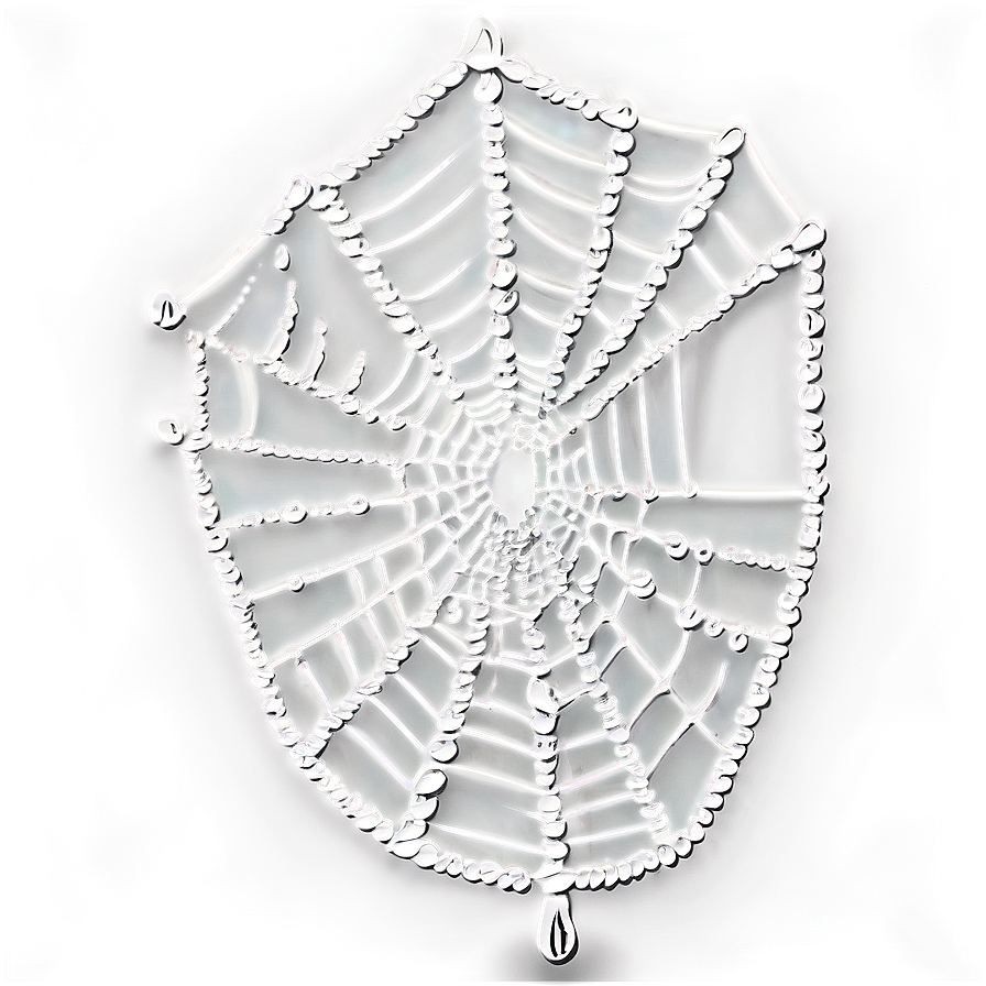 Dewy Spider Web Art PNG