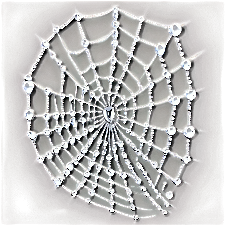 Dewy Spider Web Artwork PNG