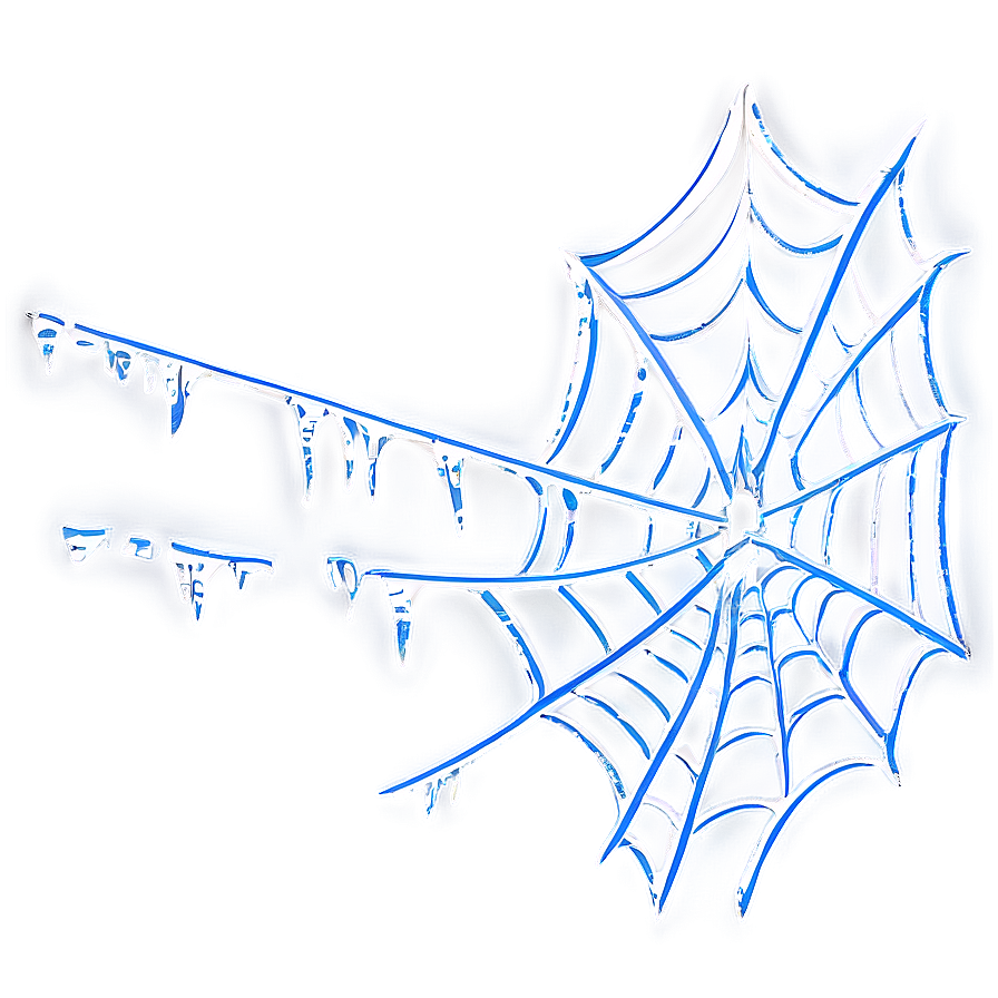 Dewy Spider Web Inverted Colors PNG
