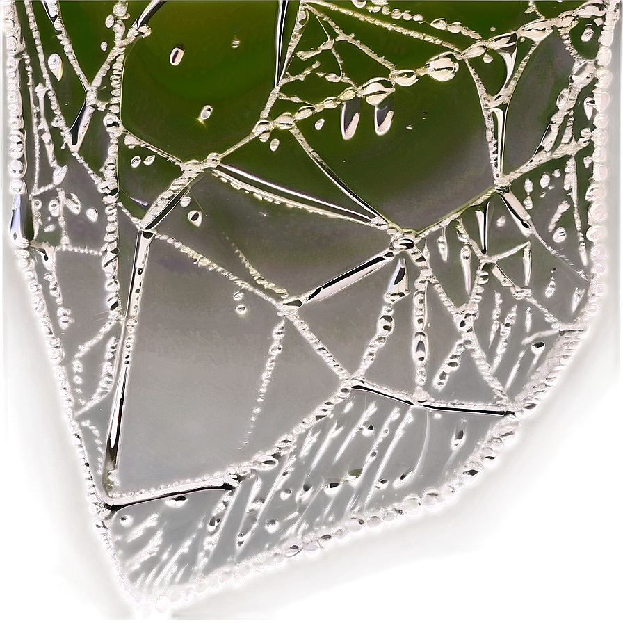 Dewy Spider Web Macro PNG