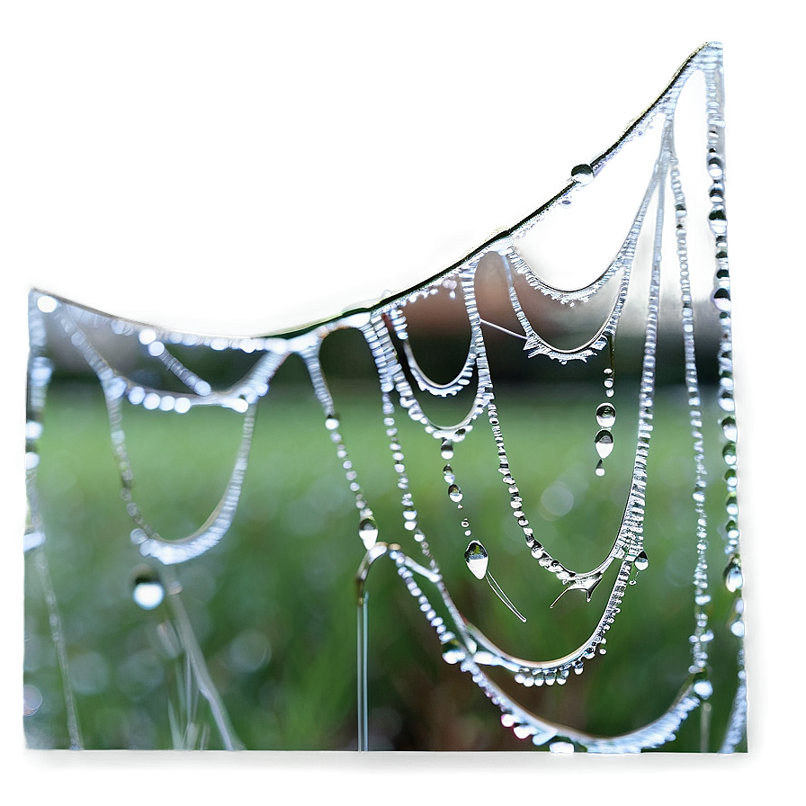 Dewy Spider Web Morning PNG
