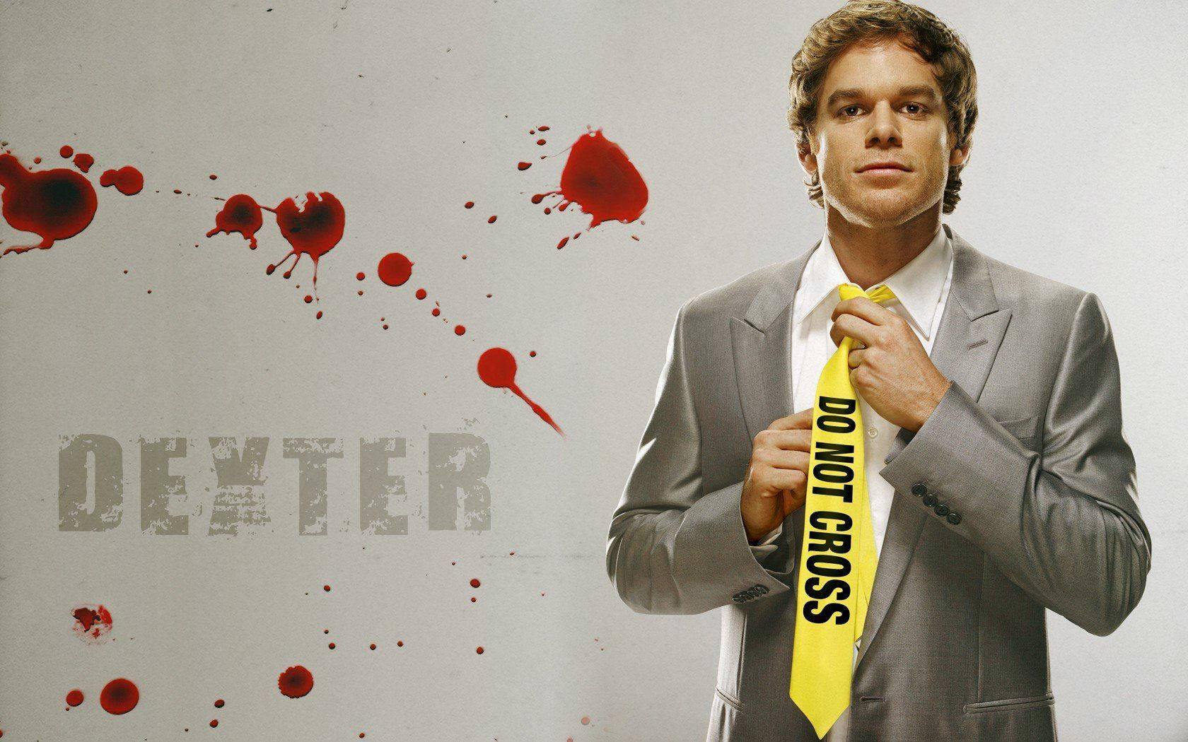Dexter Do Not Cross Design Tie Picture