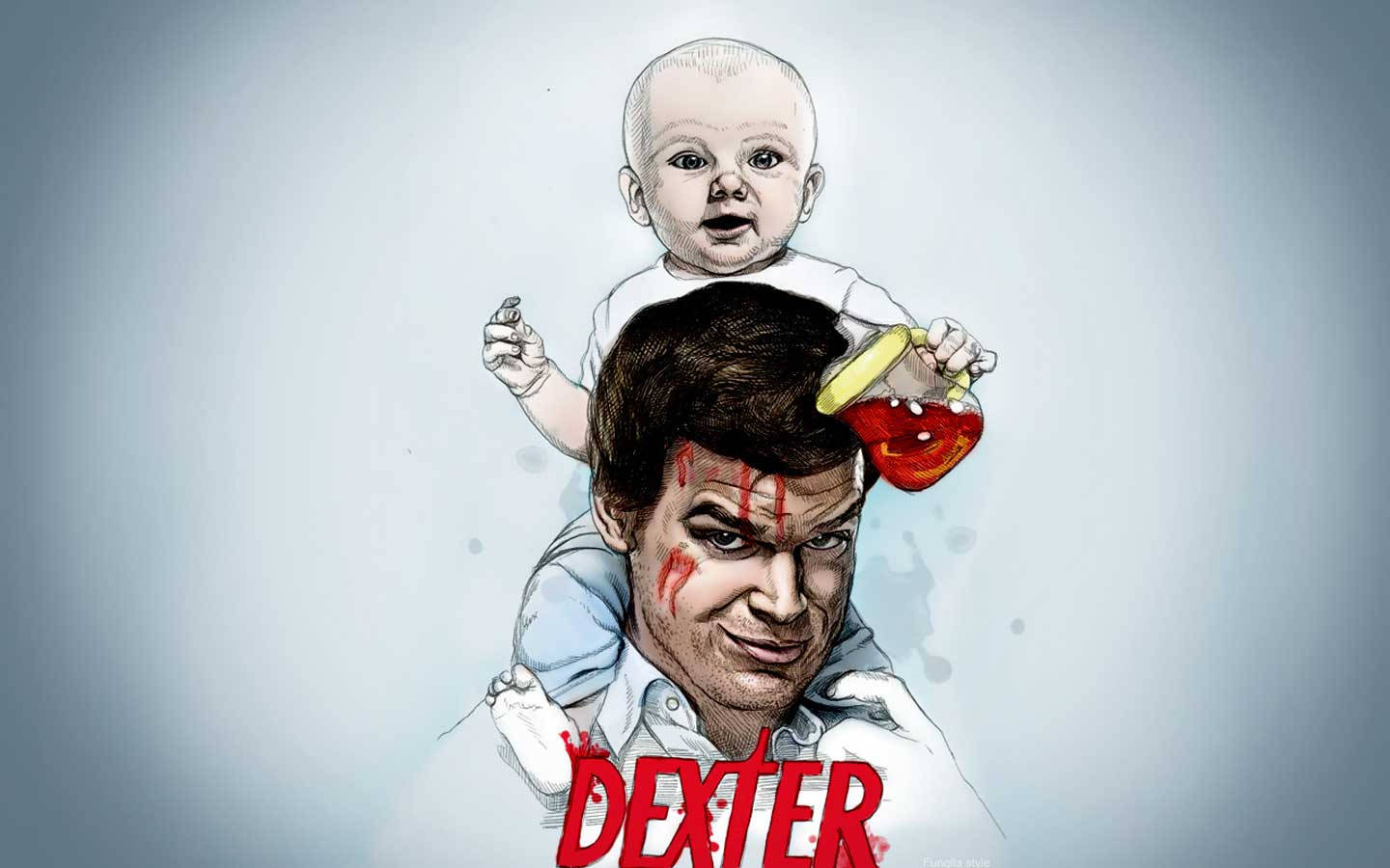 Dexter Morgan Baby Digital Painting Wallpaper