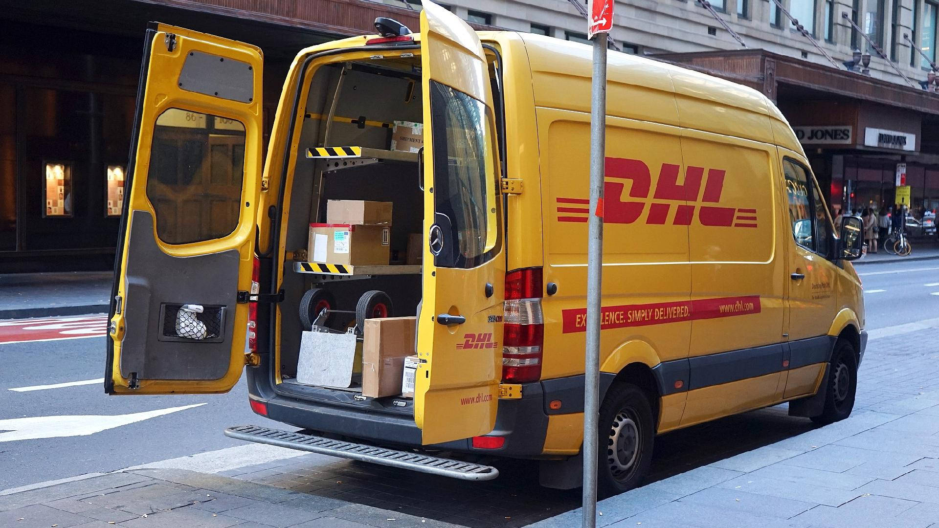 DHL Delivery Van Wallpaper