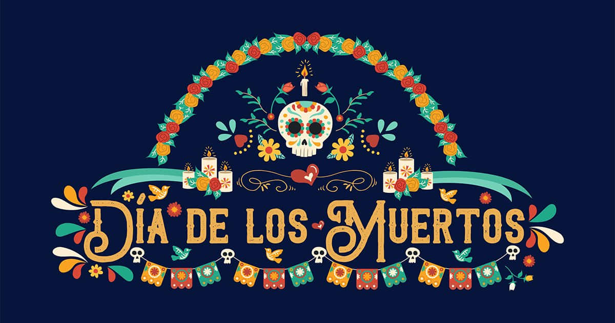 Fejrmindet Om Dine Elskede På Dia De Los Muertos Med En Computer- Eller Mobilbaggrund.