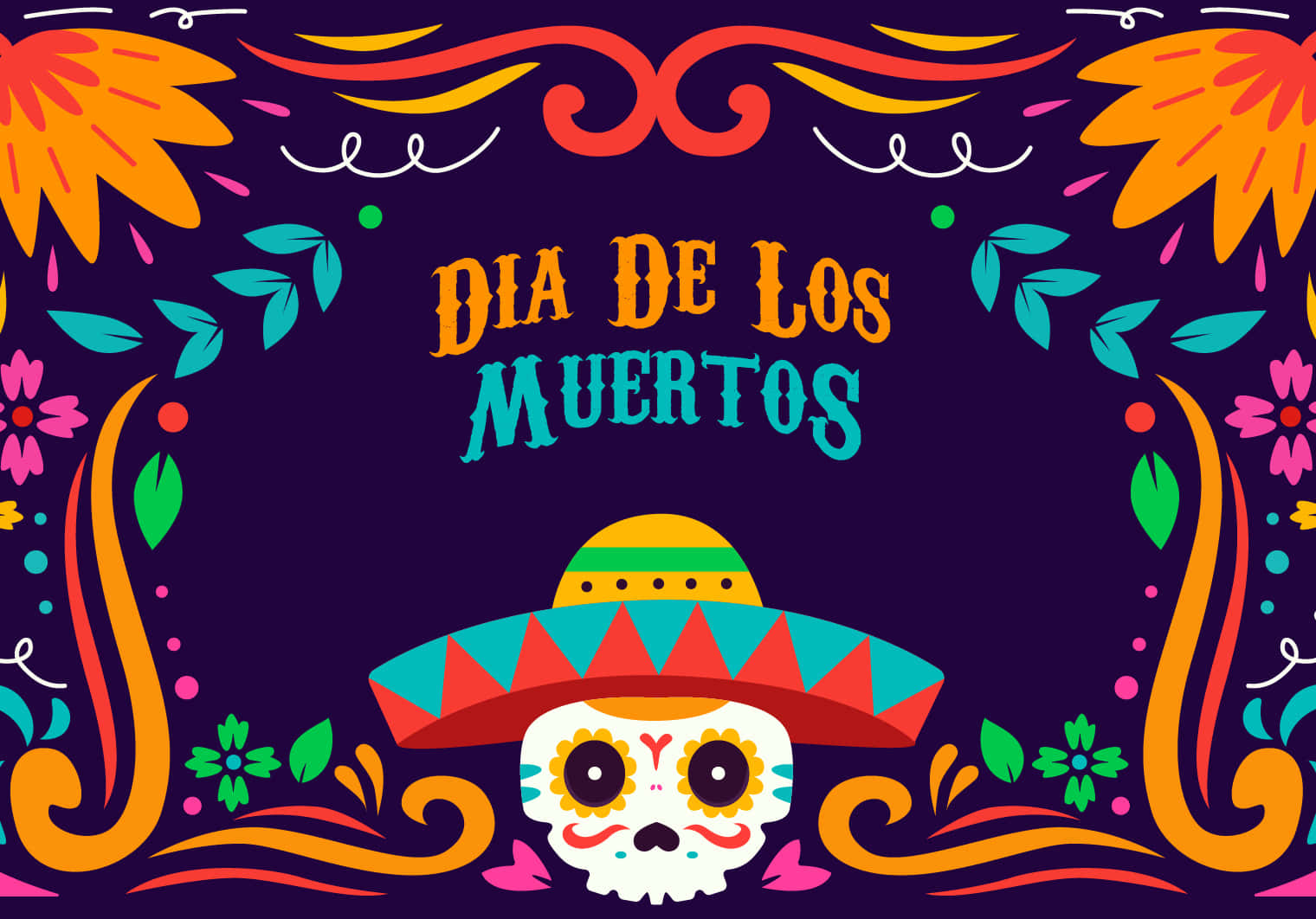 Feiernsie Den Dia De Los Muertos Mit Lebendigen Und Bunten Festlichkeiten