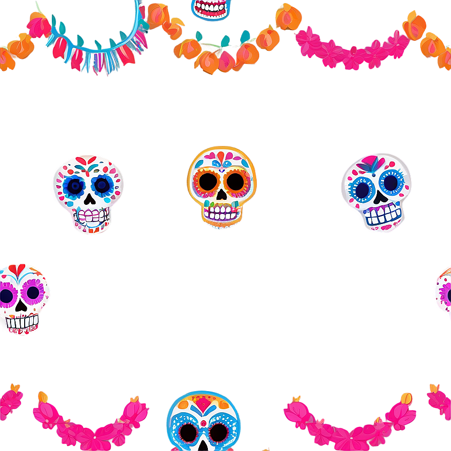 Dia De Los Muertos Calavera Decorations Png Jli PNG