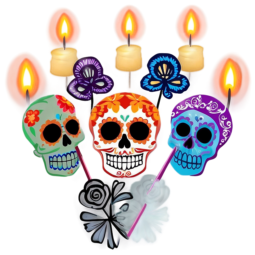 Download Dia De Los Muertos Candlelight Vigil Png Djt | Wallpapers.com