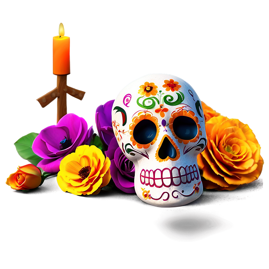 Dia De Los Muertos Decorated Graves Png 06112024 PNG