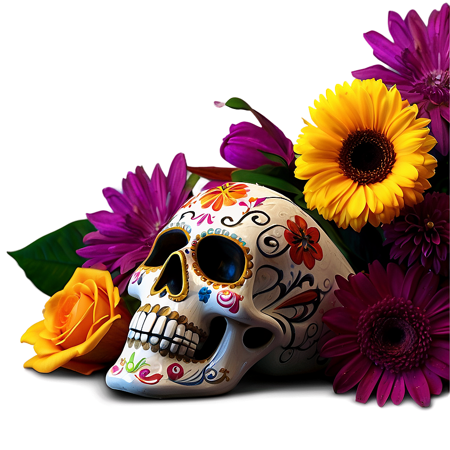 Dia De Los Muertos Floral Arrangements Png Lmr PNG