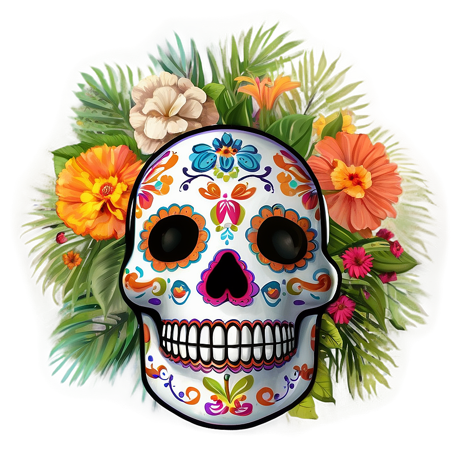 Dia De Los Muertos Floral Arrangements Png Rgw13 PNG