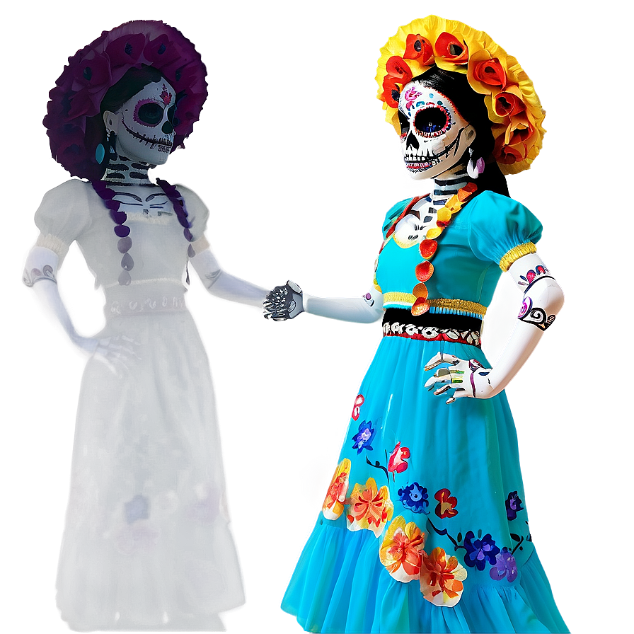 Dia De Los Muertos Folk Dancers Png Lae76 PNG