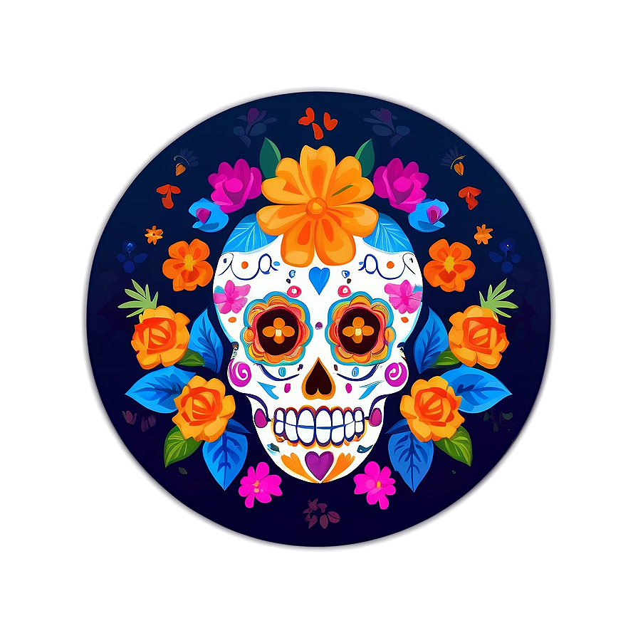 Dia De Los Muertos Inspired Artwork Png 06112024 PNG