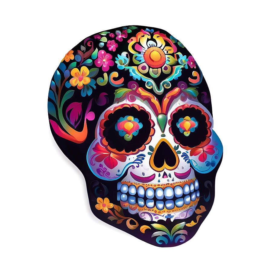 Dia De Los Muertos Inspired Artwork Png Ung21 PNG