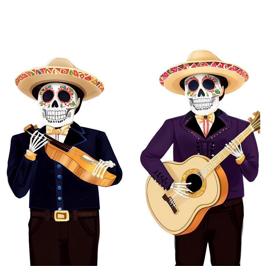 Dia De Los Muertos Mariachi Bands Png 06112024 PNG