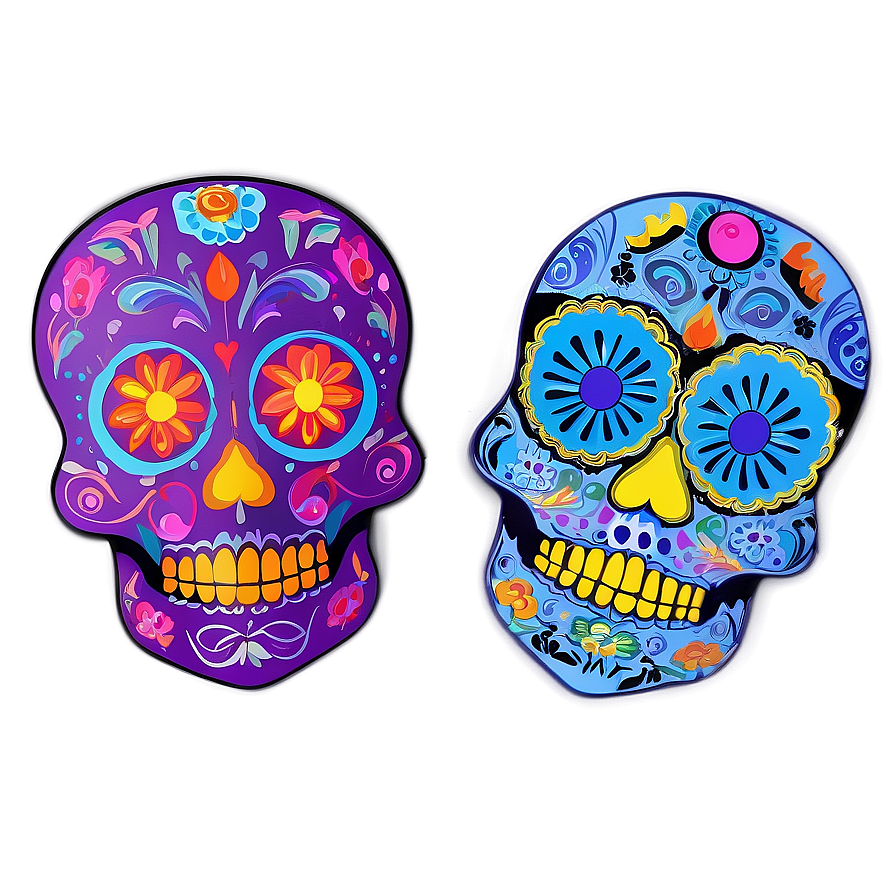 Dia De Los Muertos Sugar Skulls Png Iyw PNG