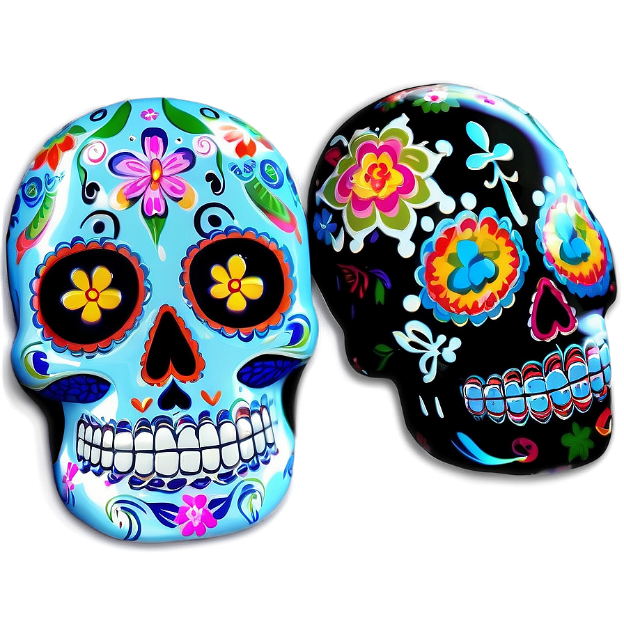 Dia De Los Muertos Sugar Skulls Png Sgw52 PNG