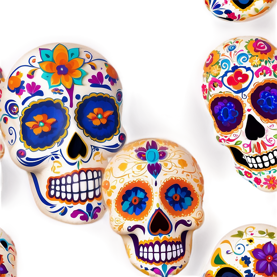 Dia De Los Muertos Themed Makeup Png 06112024 PNG