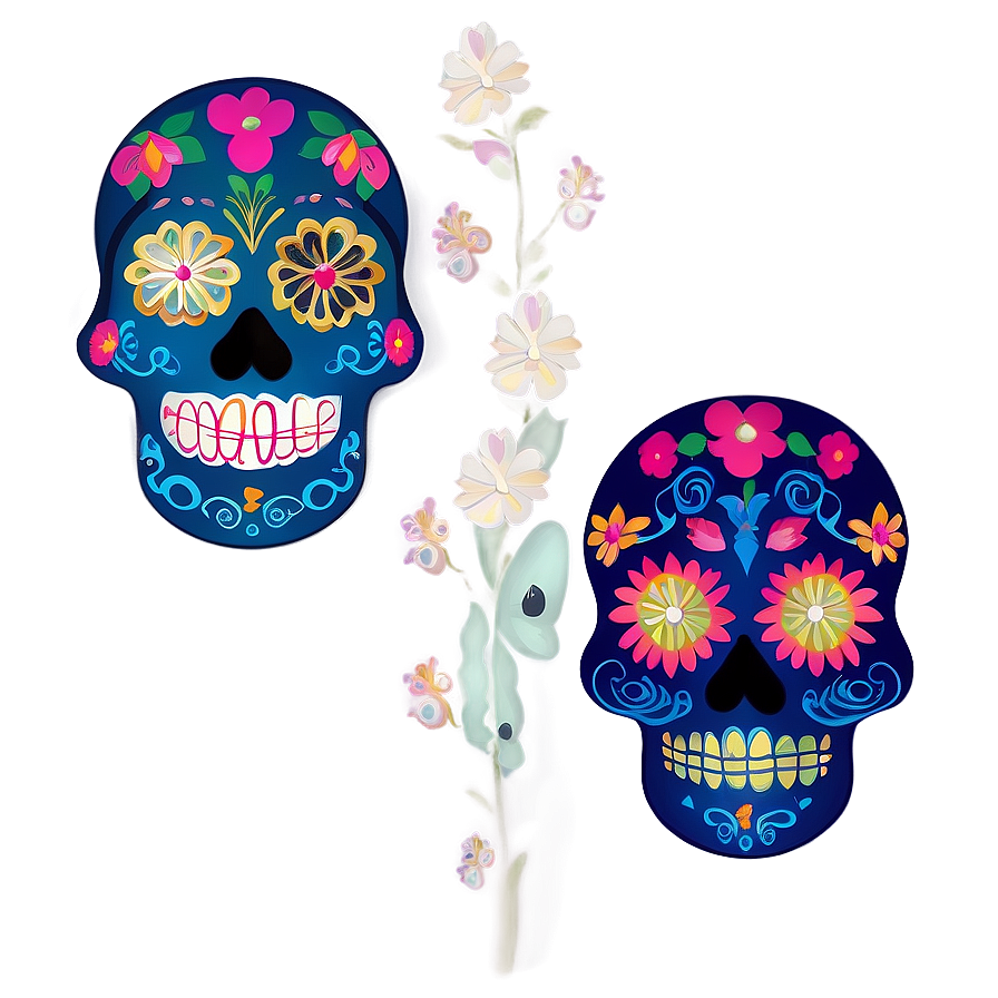 Dia De Los Muertos Themed Makeup Png 06112024 PNG