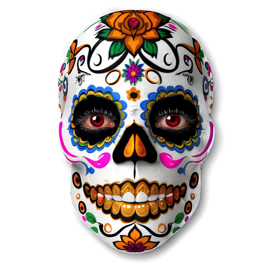 Dia De Los Muertos Themed Makeup Png Inu PNG