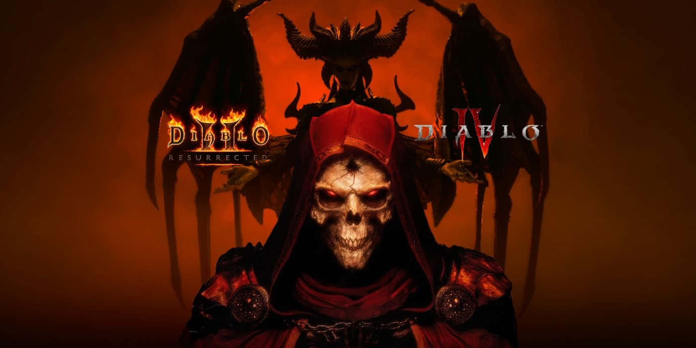 Diablo2 Rött Skrivbordbakgrund. Wallpaper