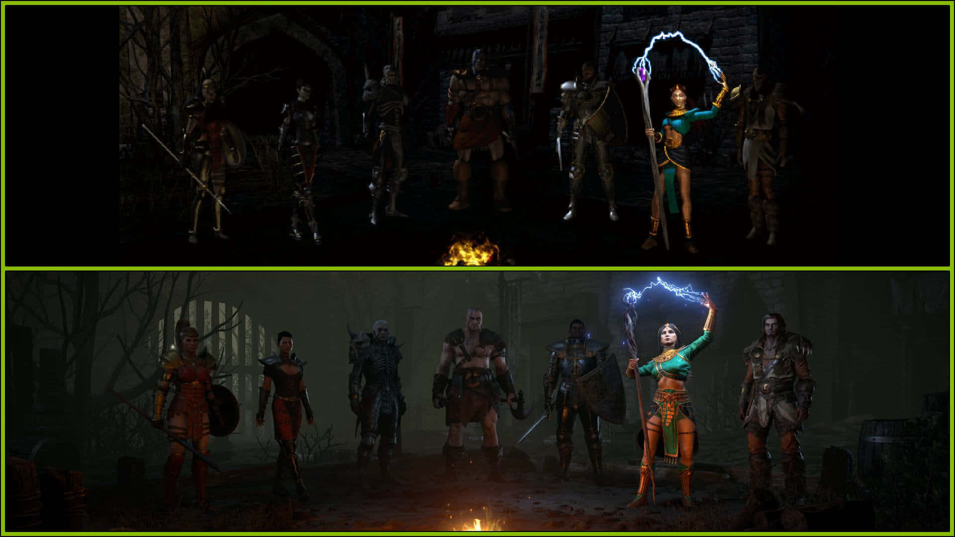 Unite to defeat Diablo in the epic hellish adventure of Diablo 2 Wallpaper