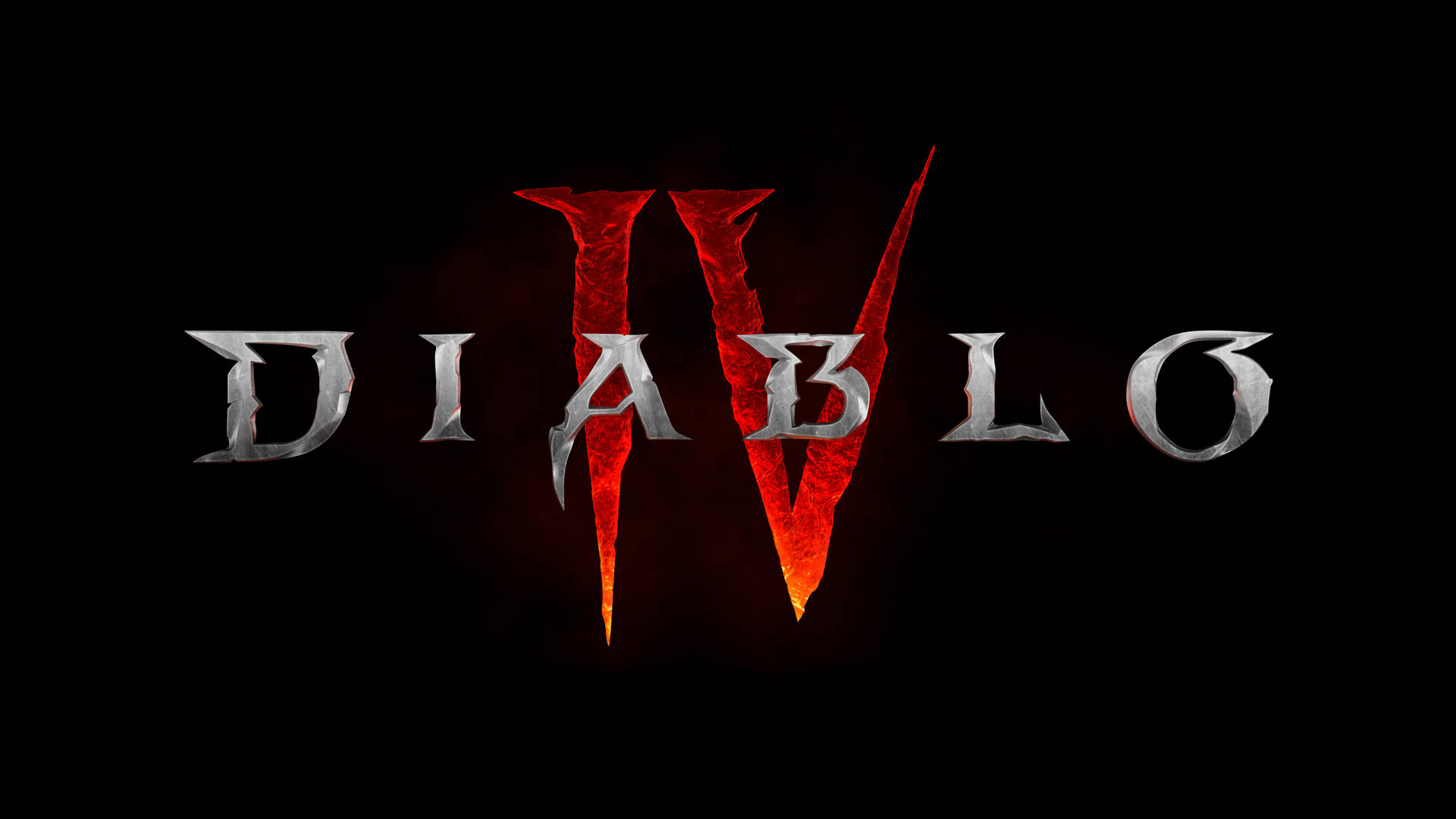 Diablo 4 Black And Red Logo Wallpaper
