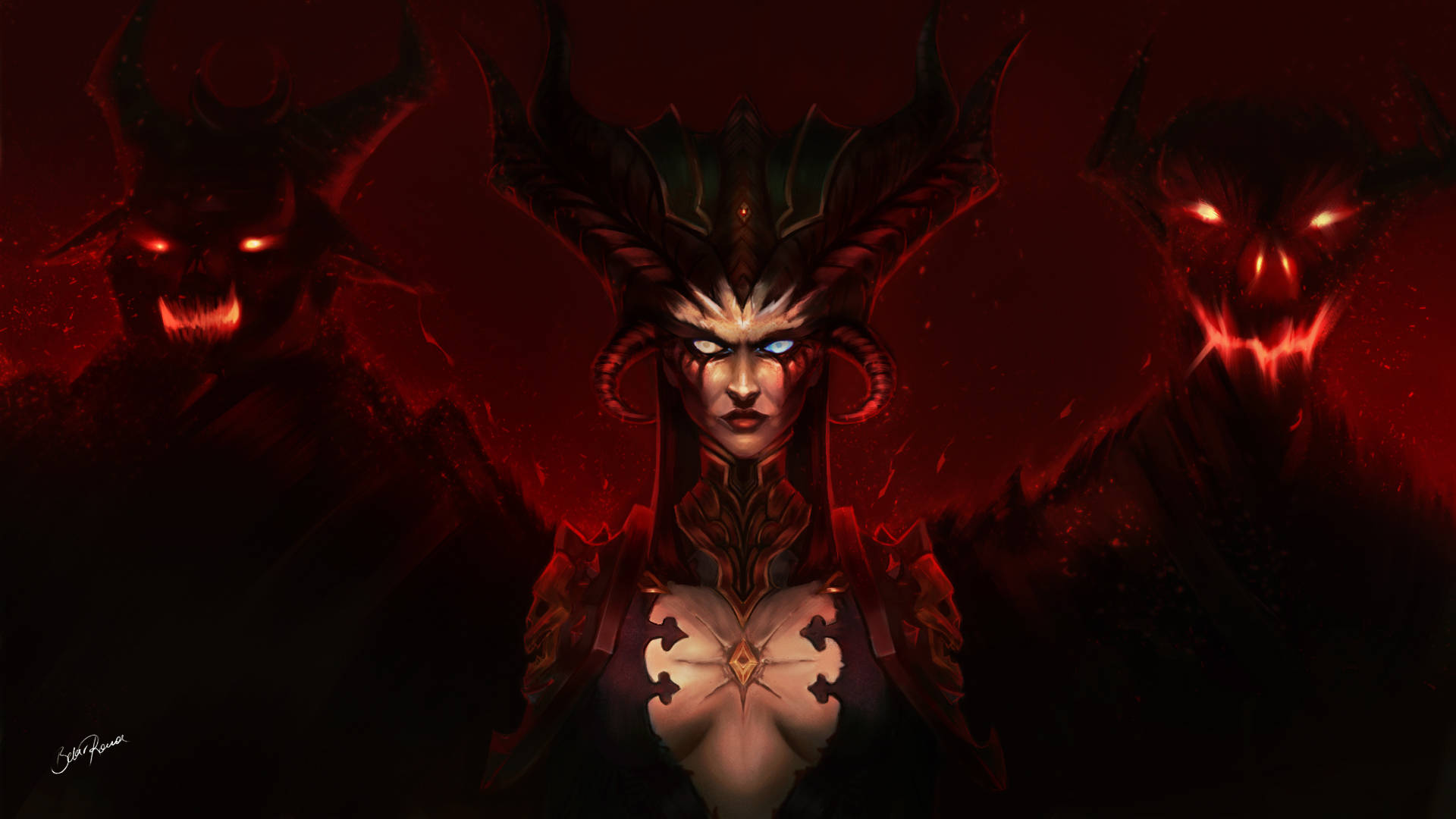 Diablo 4 Lilith And Demons Wallpaper