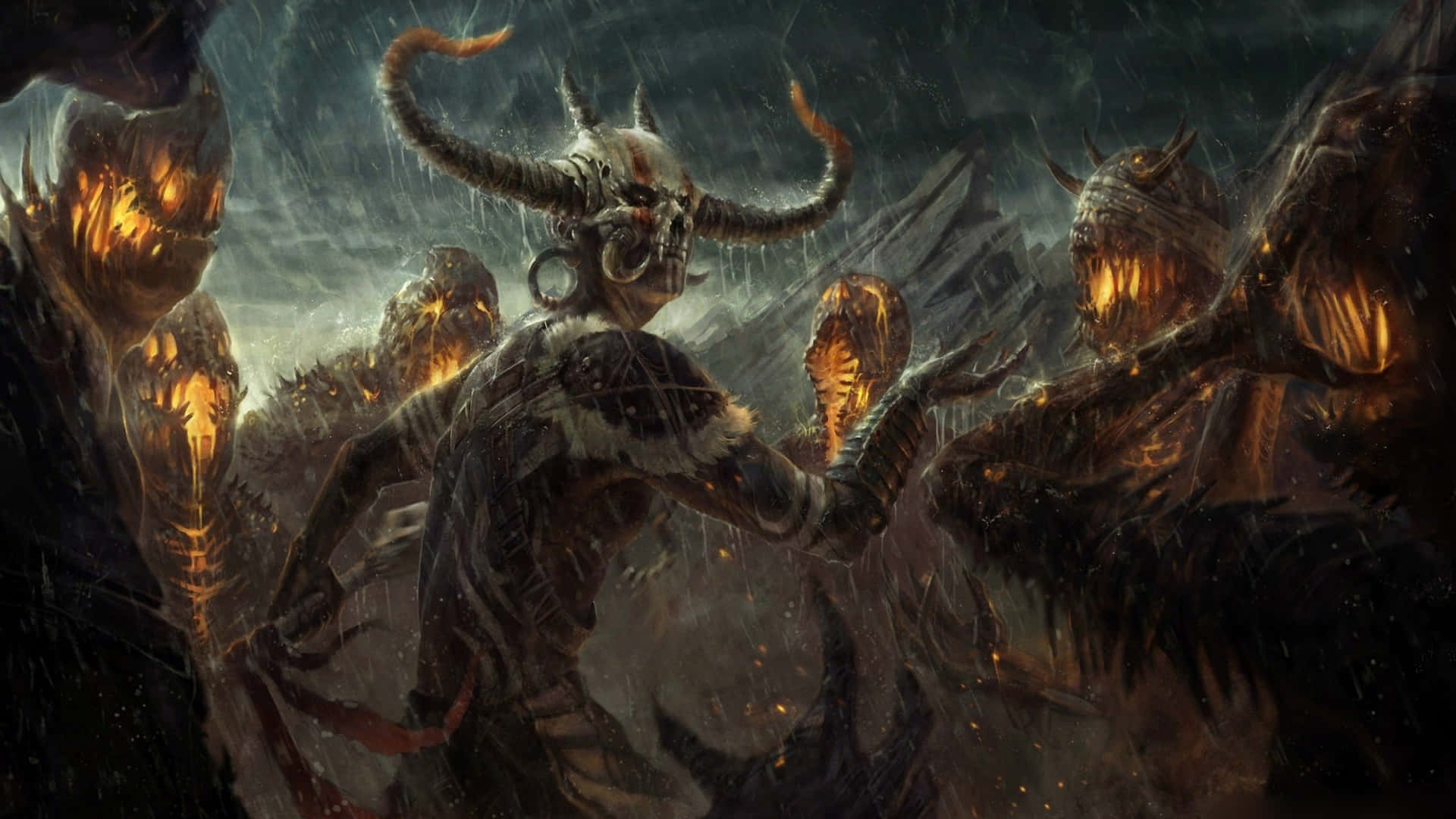 Derrotaa Los Señores Malvados Del Infierno En Diablo 4k Fondo de pantalla