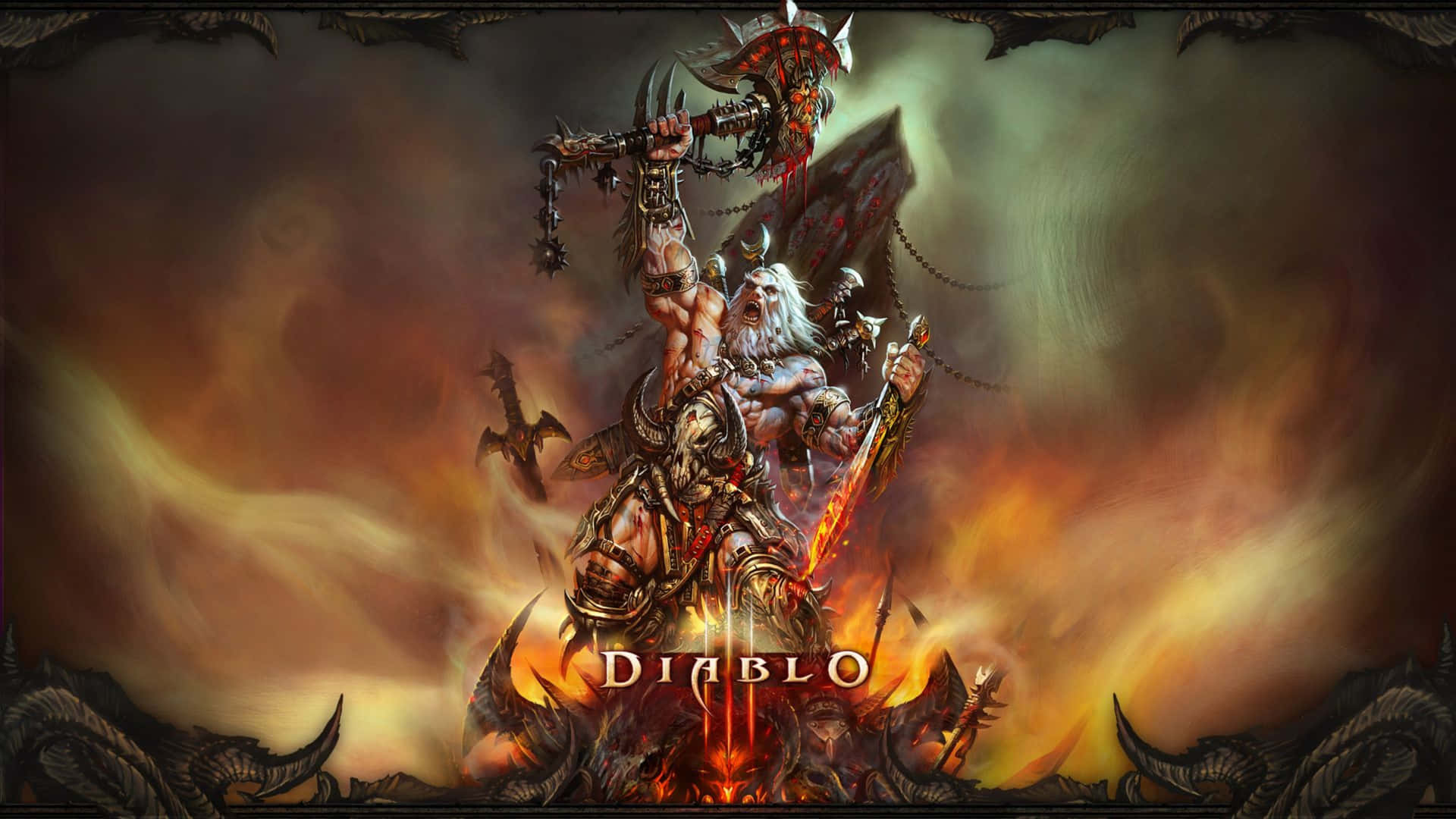 Släpplös Kraften I Diablo 4k! Wallpaper