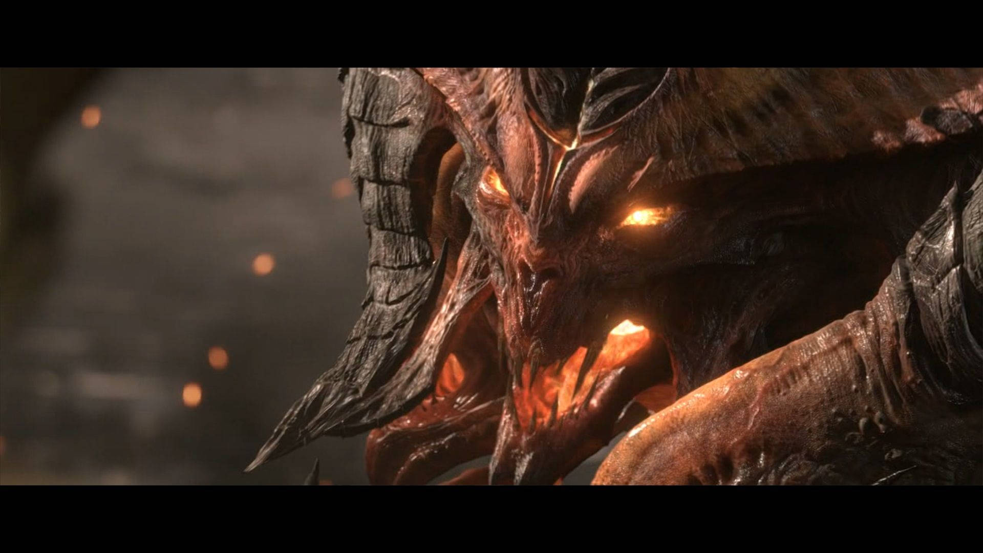 Terrifying Red-eyed Monster In Diablo Iii Wallpaper
