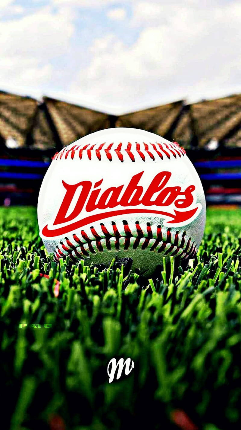 Intense Baseball Game with Diablos, a Popular Mexican Team Captured via iPhone Wallpaper