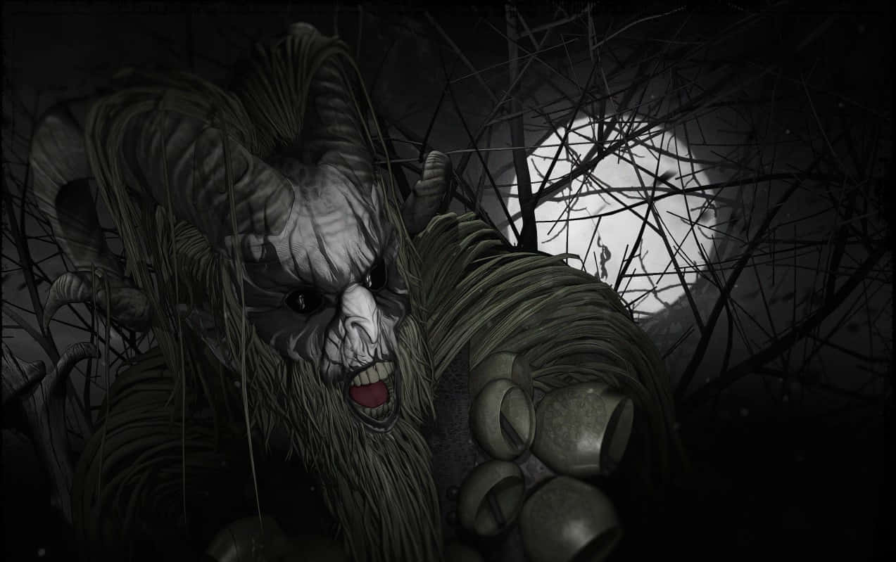 Diabolical Monster With Horns [wallpaper] Wallpaper
