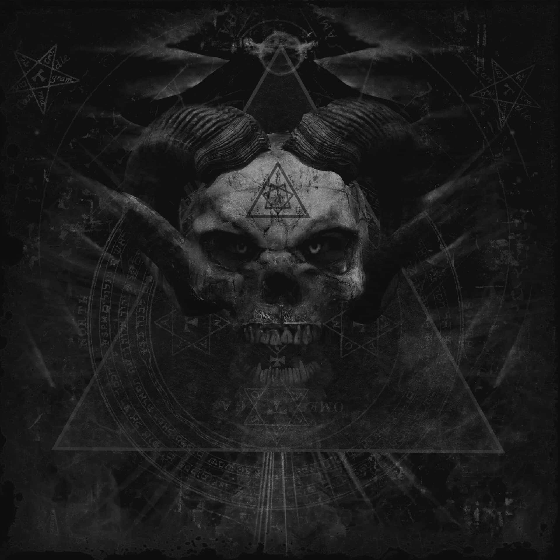 Diabolical Skull In Triangle [wallpaper] Wallpaper