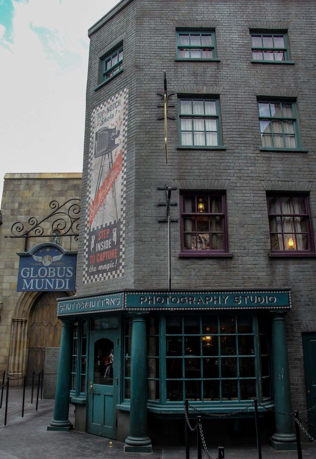 Magical Diagon Alley bustling with wizards and witches Wallpaper