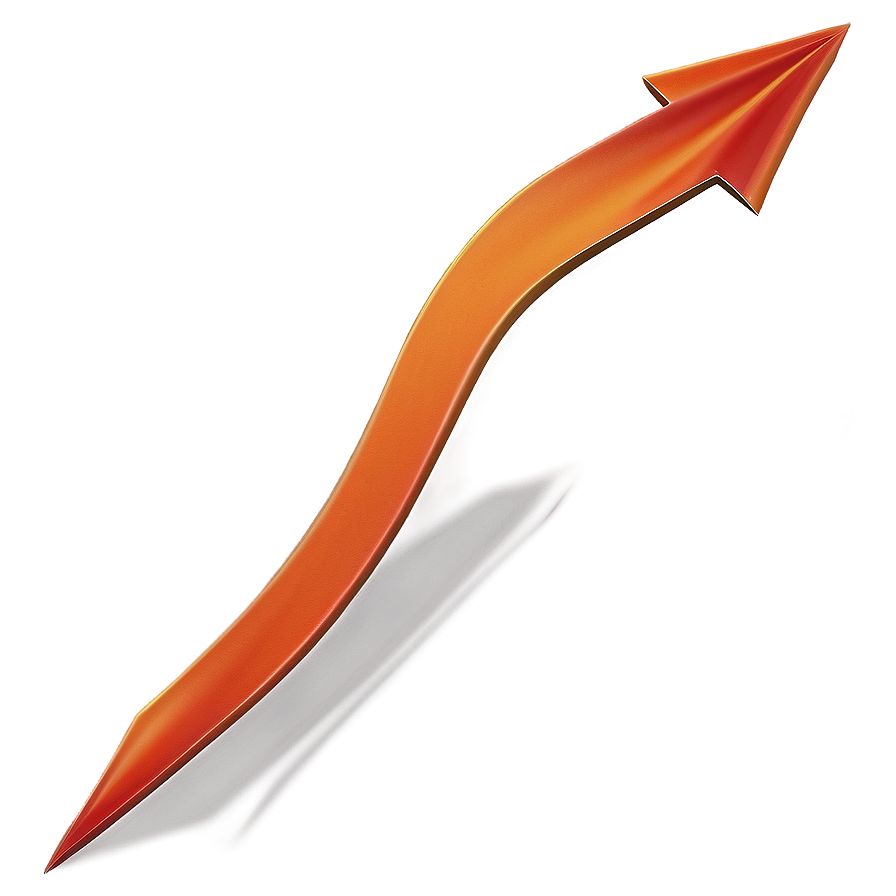 Diagonal Orange Arrow Png 06262024 PNG