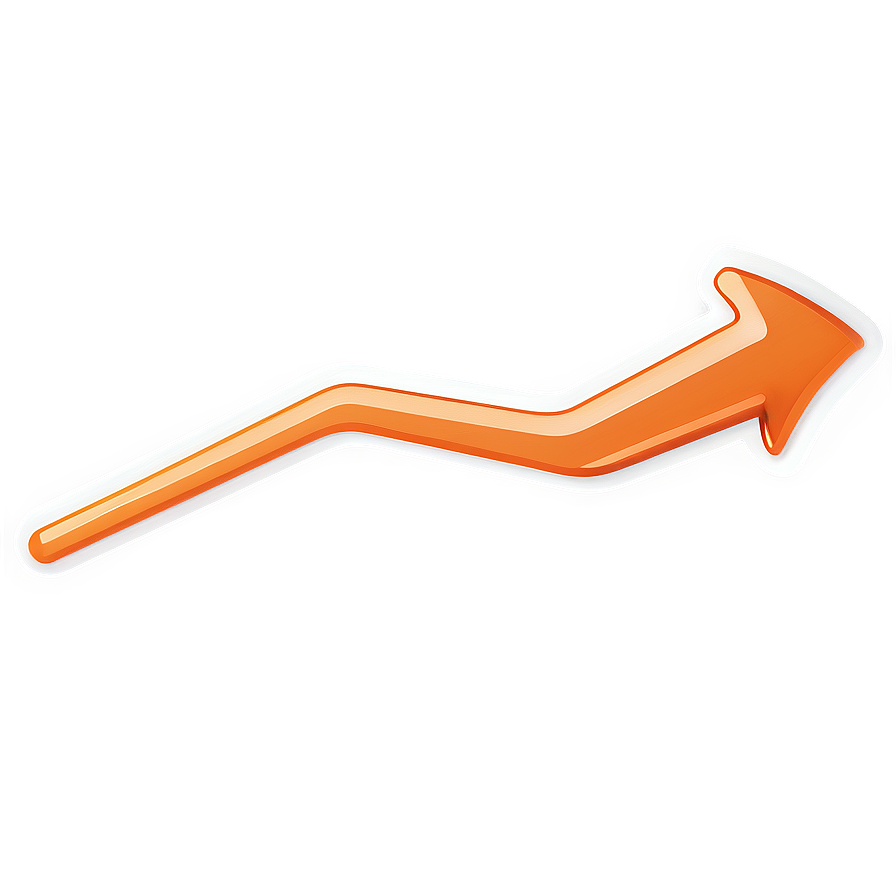 Diagonal Orange Arrow Png 06262024 PNG