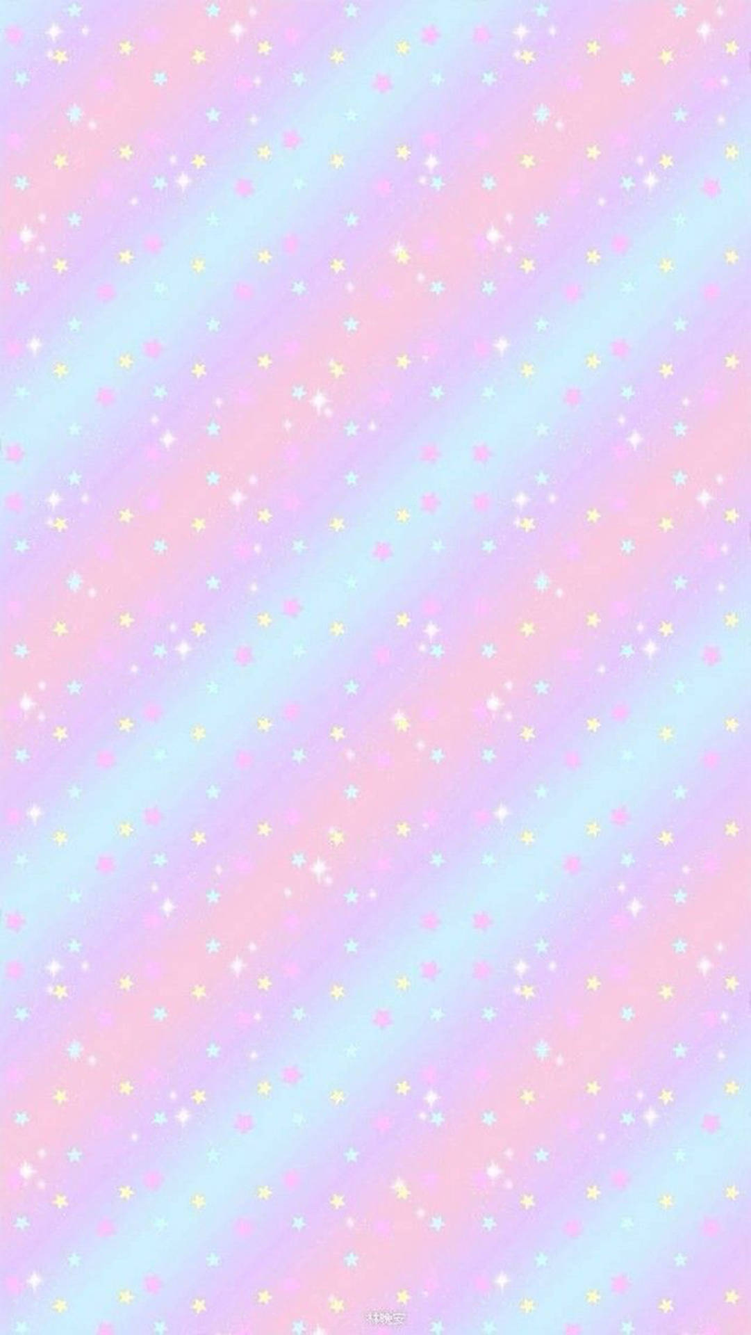 Whimsical Diagonal Pattern in Cute Pastel Colors Wallpaper