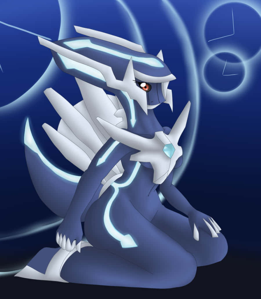 Billedeaf Dialga, Den Legendariske Stål- Og Drage-type Pokémon.