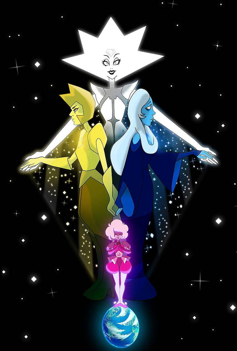 Diamanter Fra Steven Universe Ipad Wallpaper