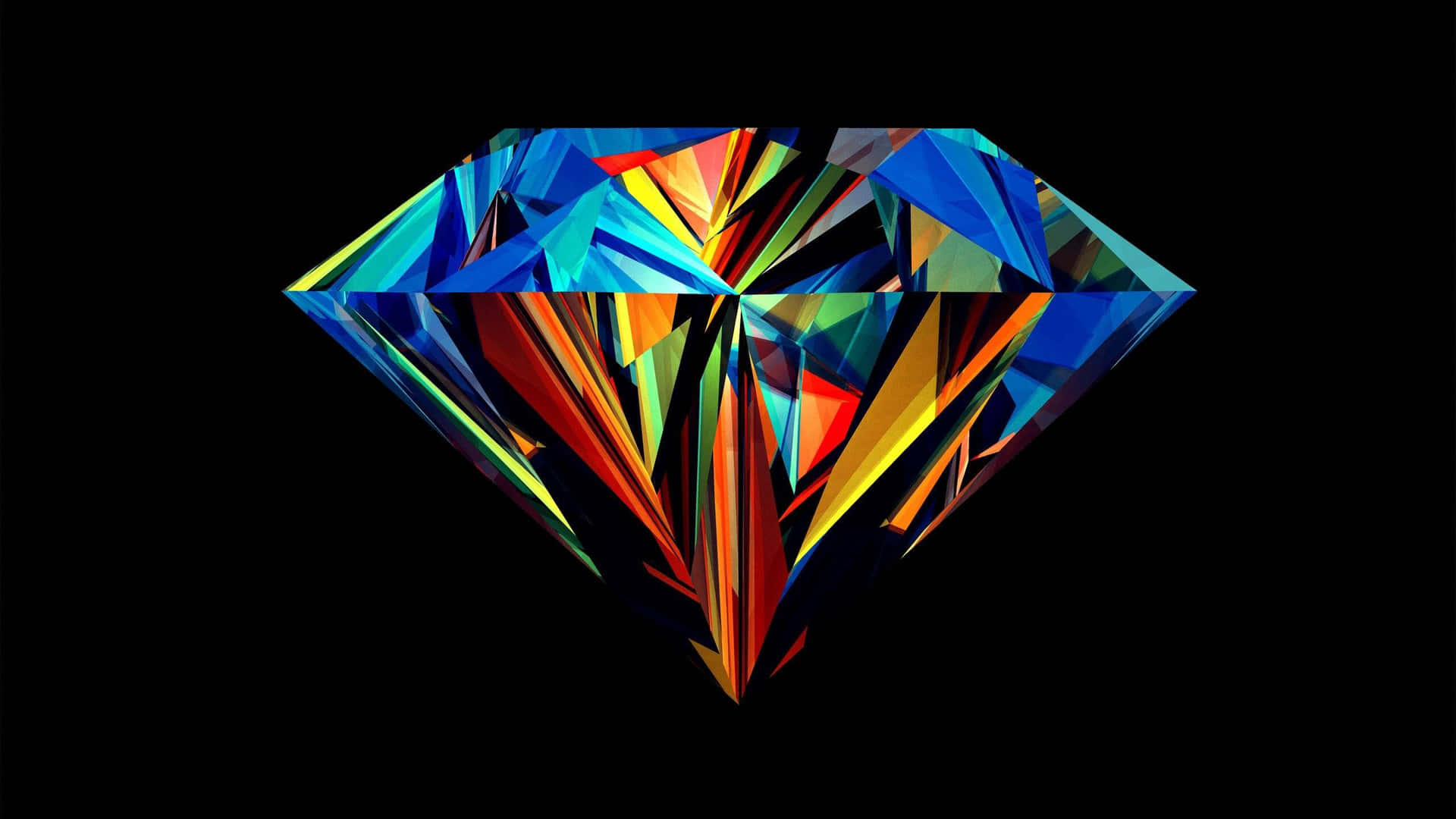 Den lysefarvede diamant, der skinner i sin æstetiske herlighed. Wallpaper
